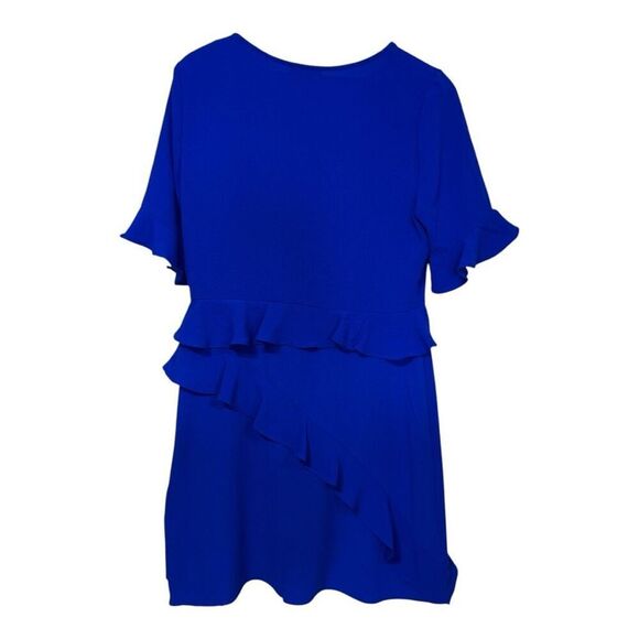Laundry by Shelli Segal Royal Blue Ruffled Dress size 10 NWOT - Picture 2 of 7